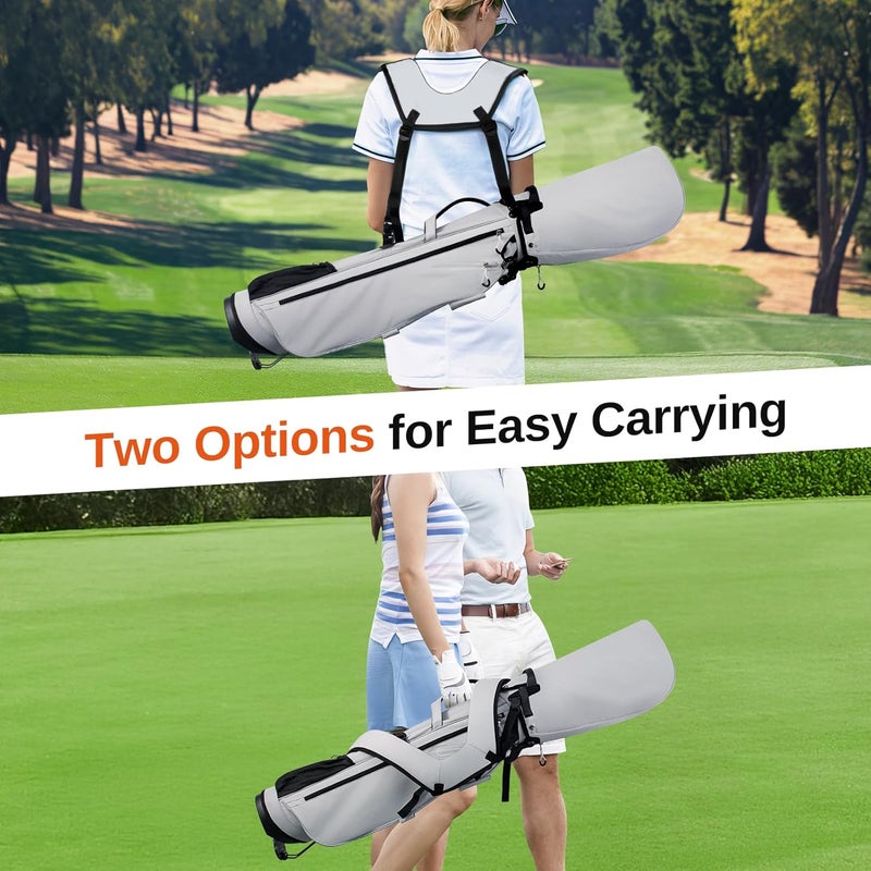 Full Choice Lightweight Golf Stand Bag, 4-Way Full-Length Dividers, Holds Up to 10 Clubs, 3.7 lbs Golf Bag with Dual Straps & Stand for Driving Range, Par 3, and Standard Courses - Image 2